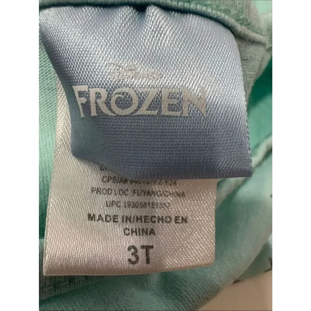 Disney Frozen Mint and Gray Elsa long pajama set 3T